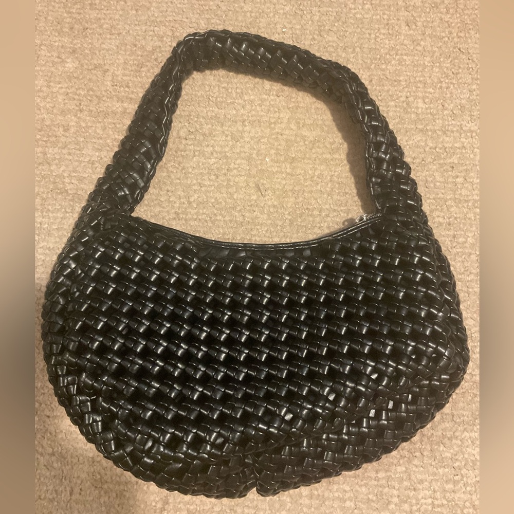Sincerely Jules Woven Black Shoulder Bag